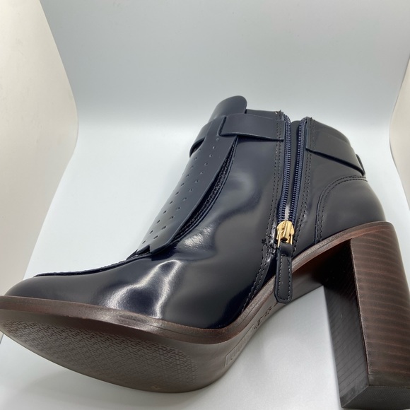 NIB and Dust Bag Tory Burch Hyde 100mm Bootie - Sz. 9M U.S. Navy Blue. AMAZING! - Picture 9 of 16